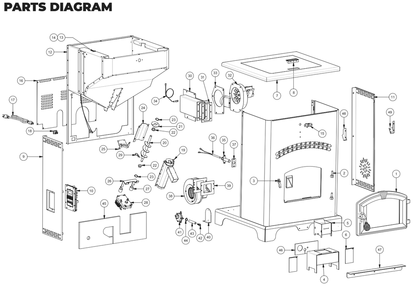 Parts Diagram 1 Diagram and Parts List for AP130  US Stove Company Heating Stove